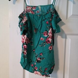 Hello Miss Teal Floral Blouse
